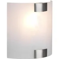 TRIO Leuchten LED Wandleuchte, LED wechselbar, Warmweiß, flach Lampenschirm-e Glas für Treppenaufgang Designklassiker, Ø20cm