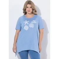 Ulla Popken T-Shirt T-Shirt Sea Market Rundhals Halbarm Biobaumwolle