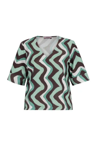 Studio Anneloes - Chantou zigzag top multi color - Gr. - M