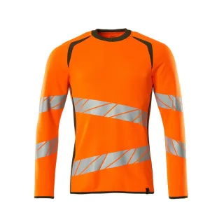 MASCOT Herren Sweatshirt ACCELERATE SAFE Hi-vis Orange / Moosgrün 4XL - 19084-781-1433-4XL
