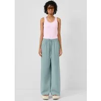 QS Chinos Hose Musselin-Hose mit Wide Leg