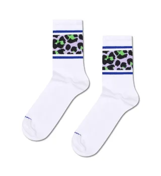 happy socks - Leo Stripe Sneaker Sock Weiß - Gr. - 38