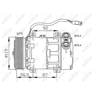 NRF Klimakompressor Citroen Fiat Lancia Peugeot 32278