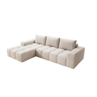 Prometo Möbel Ecksofa, Creme, Holz, L-Form, 285x180 cm, Wohnzimmer, Sofas & Couches, Wohnlandschaften, Ecksofas