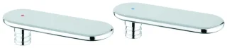 GROHE Griffpaar Veris 48305 Markierung blau/rot chrom, 48305000 48305000