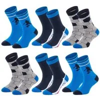 TippTexx 24 Socken 6 Paar bunte Kindersocken, sanfte Baumwolle, für Mädchen & Jungen (6 Paar) handgekettelte, weiche Naht