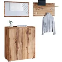OTTO home Garderoben-Set PARIS/ TOKYO, (Komplett-Set, 3-St), Kompaktgarderobe Breite 150cm mit Spiegel für Ihren Eingangsbereich