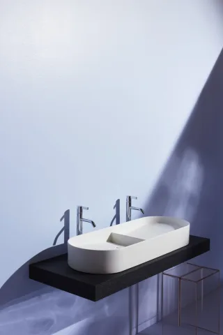 LAUFEN Doppel-Waschtisch-Schale Sonar o.HL o.ÜL 1000x370 weiß matt, H8123487571121 H8123487571121