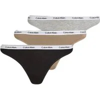 Calvin Klein Underwear Tanga 3 PACK THONG (LOW-RISE) (3-St) String low waist mit Logobund