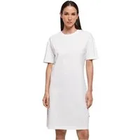 urbandreamz Jerseykleid Damen Kleid Lang Organic Oversized Slit Tee Shirt