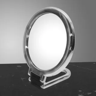 Koh-i-Noor Spiegel mit Klappgriff, doppelseitig, 387KN-3, Chrom 387KN-3