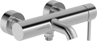 Hansa Einhandmischer Wafü und Brausebatterie HANSAVANTIS, Ausladung 168 mm stahl geb, 5444220780 5444220780