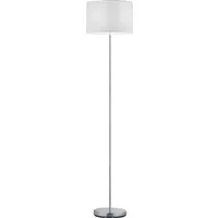 TRIO Leuchten LED Stehlampe mit Stoff Lampenschirm Höhe 160cm, Dimmfunktion, LED wechselbar, Warmweiß, Designklassiker Stehleuchte Wohnzimmerlampe stehend inkl. Leuchtmittel