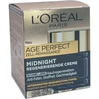 L'ORÉAL PARIS Anti-Aging-Creme Anti Falten Regenerierende Nachtcreme Age Perfect 50ml