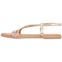 LIPSY Lipsy Flache Ledersandalen in Flechtoptik, weit Sandale