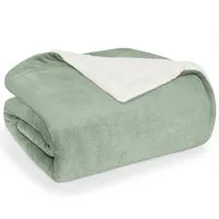Wohndecke Sherpa-Fleecedecke, Oeko-TEX Zertifiziert, Blumtal, hochwertig, weich, warm, flauschig