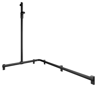 KEUCO AXESS Eck-Duschhandlauf 90° mit Brausestange, Metall, B: 115 H: 130,1 T: 85 cm, 35015370202 35015370202