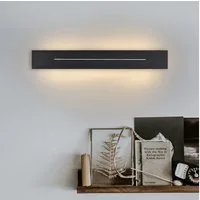 Nettlife LED Wandleuchte LED Wandleuchte 100cm Schwarz warmweiß schlanke, LED fest integriert, Warmweiß, für Treppenhaus Schlafzimmer Flur Wohnzimmer Kinderzimmer