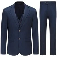 Allthemen Anzug (3 tlg) Slim Fit Hochzeitanzug mit 2 Knöpfen Anzüge für Arbeit