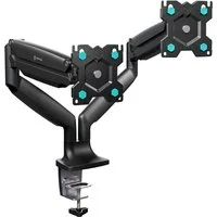ONKRON Monitor-Halterung 13-32 Zoll, bis 9 kg pro Arm, VESA 75x75-100x100, G200-B, (bis 32 Zoll, neigbar, schwenkbar, drehbar, Gasdruckfeder, Kabelmanagement)