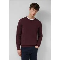 s.Oliver Longpullover Strickpullover Baumwollpullover mit Logo-Stickerei