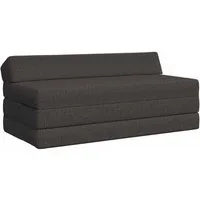vidaXL Bett Klappsofa Bett Dunkelgrau 120 x 60 x 49 cm Stoff (1-tlg)