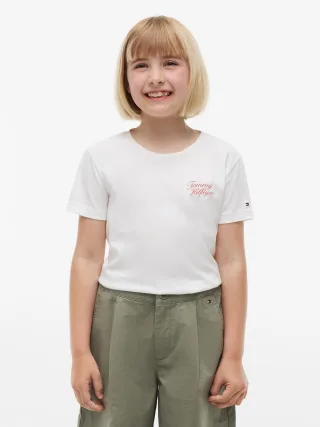 TOMMY HILFIGER SCRIPT TEE SS White - Gr. - 12