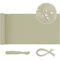 Sekey Balkonsichtschutz Sichtschutz Balkon ohne Bohren Balkonverkleidungen aus Oxford-Gewebe mit Ösen, Nylon Kabelbinder und Kordel