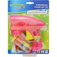 Seifenblasen-Pistole mit LED Funktion und 50 Milliliter Seifenblasenflüssigkeit