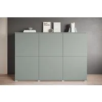 OTTO home Highboard Kenia, moderne grifflose Hochkommode mit 6 Türen, Breite 180 cm (1 St), Push-to-Open-Fronten, höhenverstellbaren Einlegeböden
