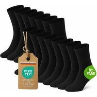 Kemes Businesssocken Socken Herren lange Socken 8 Paar schwarz Business Socken Baumwolle Lange Socken