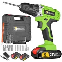 CONENTOOL Akku-Schraubendreher Akkuschrauber Akku-Bohrschrauber 36PCS Bohrmaschine und 2 Akkus, (36-tlg)