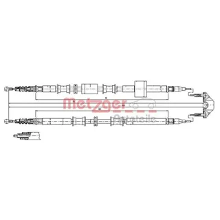 Metzger Handbremsseil hinten Opel Meriva A 11.5767
