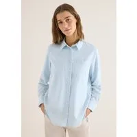 CECIL Langarmbluse mit gestreiftem Seersucker-Look