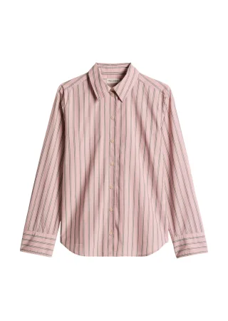 Marc OPolo Casual - Streifen-Bluse regular Medium Pink - Gr. - 34