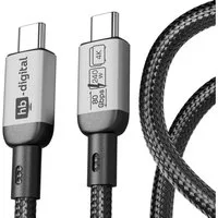HB-DIGITAL hb-digital USB-C auf USB-C Kabel 240W 80Gbps USB-4 USB-Kabel, Leistungsstarkes Laden mit bis zu 240 W Power Delivery (48 V/5 A)