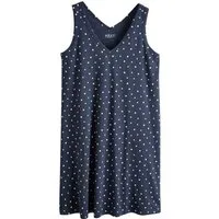 Next Jerseykleid Ärmelloses Schlabberkleid mit V-Ausschnitt (1-tlg)