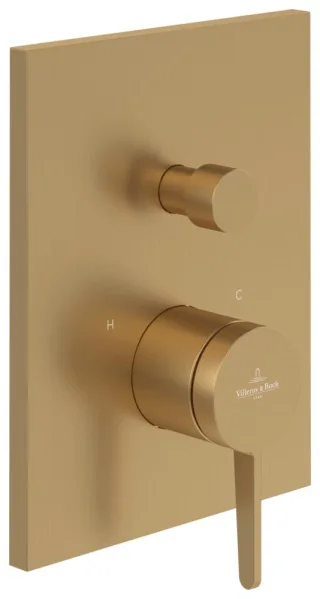 Villeroy & Boch Unterputz-Einhebel-Armatur Conum 150x190x124mm Brushed Gold TVT12700100076
