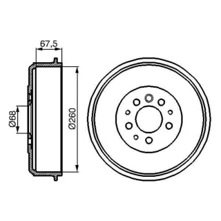Bosch Bremstrommel VW Transporter T4