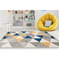 Mazovia Teppich LAZUR_Geometric, 80x150, Geometrisch, Modern, Kurzflor, Gemustert