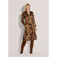 MADELEINE Midikleid Schluppenkleid mit Blütenprint V-Ausschnitt, schwingender Rock & seitliche Eingrifftaschen