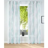 OTTO home Gardine Dimona (2 St), Ösen, transparent, Voile, 2-er Set, transparent, Voile, Polyester, Wellen