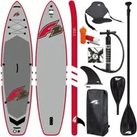 F2 SUP-Board F2 Set Stand Up Paddle Board Star Grau 10,5 + Kajak Zubehör Paket, Stand up paddle board