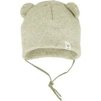 MAXIMO Fleecemütze GOTS BABY-Mütze,Baumwollfleece Öhrchen, Bindeband, doppelt (1-St) Baumwollfleece