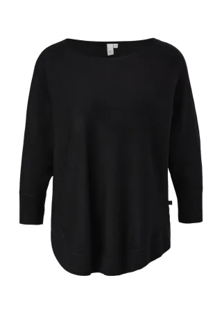 Q/S designed by - Pulli mit Fledermausärmeln schwarz - Gr. - XS