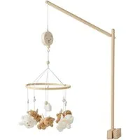 vertbaudet Mobile Baby Musik-Mobile mit Holzfuß KLEINER BÄR