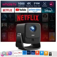 XGODY N7 Beamer 4K Mit Netflix Zertifizierung AutoFokus Heimkino 1080P LCD-Beamer (1000 lm, 2500:1, 3840 x 2160(1000 ANSI) px, WiFi Bluetooth Video Projektor für Handy, Heimkino, Kurzdistanz, Decke)