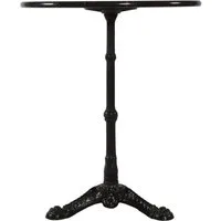 Lesli Living Bistrotisch Bistrotisch Marmortisch Cafetisch schwarz Ø60x73cm