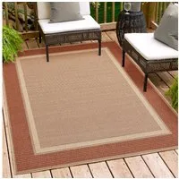 Andiamo Teppich ARIZONA 2, rechteckig, Höhe: 5 mm, Flachgewebe, mit Bordüre, In- und Outdoor geeignet, wetterfest