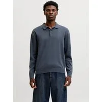 Jack & Jones Polokragenpullover JJEBASIC KNIT LS POLO SN Baumwolle, normal geschnitten